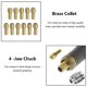 thumbnail image 5 of 16Pcs Drill Chuck Collet Set, 1/32 to 1/8inch Drill Chuck Collet Set with 11Pcs Brass Collet, 3Pcs Chuck, 2Pcs wrench, 5 of 5