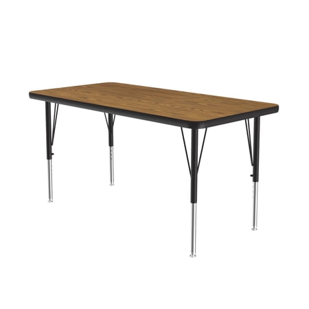 Correll Rectangular Laminate Top Activity Tables In Medium Oak A2448TF-REC-06