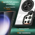 thumbnail image 5 of Allytech Crystal Clear Case for Samsung Galaxy S23 Ultra with 360° Rotatable Ring Holder Kickstand, [Compatible with MagSafe] Soft Bumper + Hard PC Hybrid Protective [Non-Yellowing] Case, Black, 5 of 7