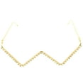 thumbnail image 1 of MOVTOTOP Golden Rhinestone Decorative Eyeglasses Frame for Parties and Photo Props, 1 of 7