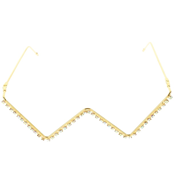Marco de gafas de diamantes de imitación, marco decorativo para gafas, marco de gafas de fiesta para mujer