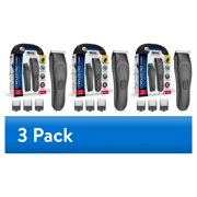 (3 pack) Wahl Cordless Pro Combo Rechargeable Hair Clipper and Battery Hair Trimmer Kit, Rinseable Blades, 12 Guards, Powerful Motor, Black – 3028040