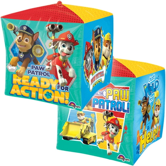 Paw Patrol 15"Cubez Balloon 4-Sided - Party Supplies
