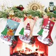 thumbnail image 1 of Paquete de 3 medias navideñas, medias navideñas pequeñas colgantes de yute, 1 of 4