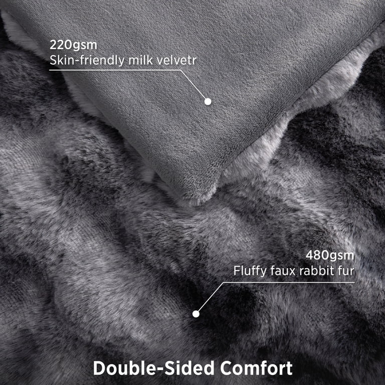 U by Bedsure Gentlesoft Fluffy Fleece Throw Blanket, 50x60" photo 6
