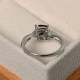 thumbnail image 3 of Alexandrite ring, promise ring, cushion cut gemstone, June birthstone, silver ring, vintage rings, 3 of 4