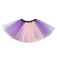 thumbnail image 2 of Elainilye Fashion Kids Tutu Skirt Pleated Gauze Short Skirt Adult Performance Dress Dancing Skirt Gauze Dress,Purple, 2 of 3