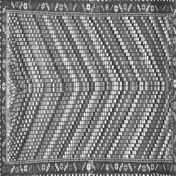 Ahgly Company Indoor Square Southwestern Gray Country Area Rugs, 7' Square