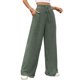 thumbnail image 1 of Pantalones de Pijama Holgados de Punto Suave con Bolsillos y Pernera Acanalada para Mujer con Cordón Ajustable. Verde XXL, 1 of 9