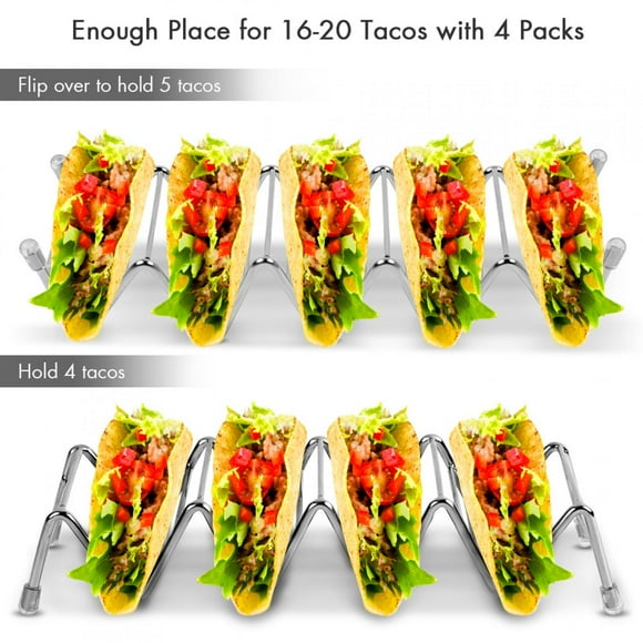 LAFGUR Taco Stand Stainless Steel Taco Holder Bar Table Sandwiches For Waffles Garden For Hotel