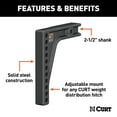 thumbnail image 2 of CURT 17132 Replacement Weight Distribution Hitch Shank, 2-1/2-Inch Receiver, 8-Inch Drop, 2 of 4