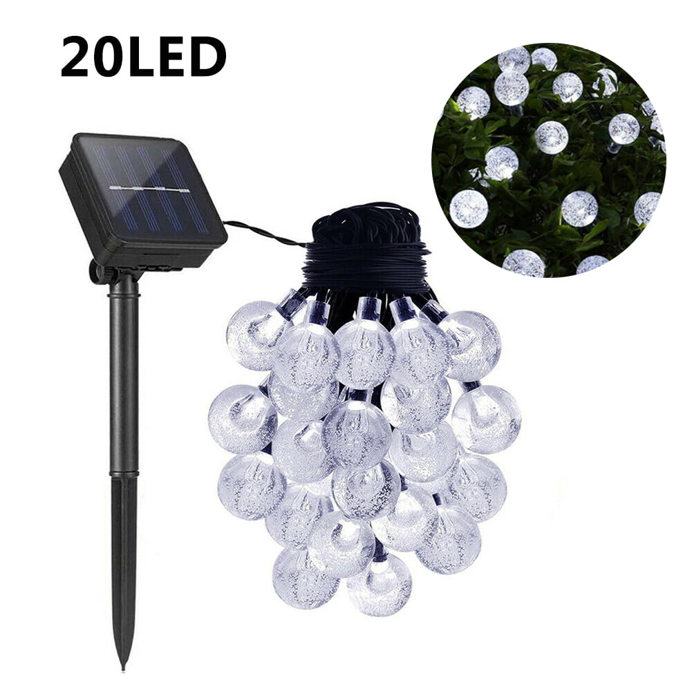 Solar Powered 50 LED String Light Outdoor Garden Path Yard Waterproof Decor Lamp 