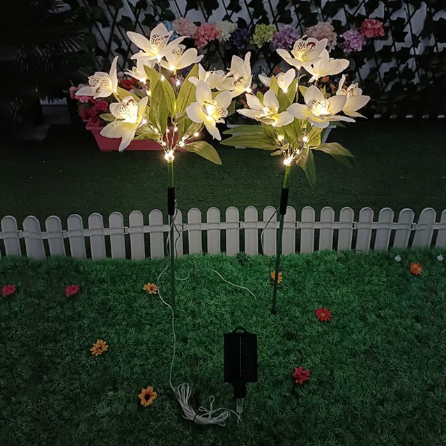 Luz solar de jardín 600MAH Lámpara de inserción de tierra Lámpara de jardín LED para jardín Porche Patio Hugtrwg Para estrenar