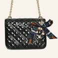 thumbnail image 2 of Unique Bargains 1 Pc Fashion Bow Wooden Beads Bag Charm Handbag Accessories Navy Blue, 2 of 5