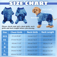 thumbnail image 6 of QBLEEV Dog Pajamas, Blue Tie-Dye Pet Clothes Stretchy Soft Doggy Onesies Cat Spring Autumn Sweatshirt, Lightweight Pet Jumpsuits Kitten Coats Pullover Outfits for Small Medium Dogs XL, 6 of 7
