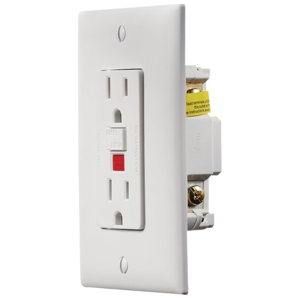 RV Designer AC GFCI RV Outlet with Cover Plate
