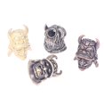 thumbnail image 2 of White Brass Wolf Warrior Head Knife Paracord Accessories EDC Classic Skull Beads Lanyard Pendants Key Rings Outdoors DIY Tools He Qiyong unisex, 2 of 2