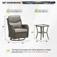 thumbnail image 7 of PARKWELL 6-Piece Patio Wicker Chairs Swivel Rocker Set,Outdoor High Back Swivel Glider Rocking Lounge Chairs with Side Table for Patio Deck Garden,Brown/Gray, 7 of 7