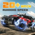 thumbnail image 6 of JoyStone RC Cars 1:14 Scale Remote Control Truck, 15+ mph High Speed Monster Truck with LED Headlights, Chassis Lights and 2 Batteries for Boys Kids, Red, 6 of 8