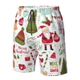 thumbnail image 5 of Kdxio Snowflakes Santa Claus Pattern Mens Casual Shorts - Drawstring Summer Beach Sports Shorts for Men, 5 of 9