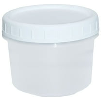 120/160/200ML Reusable Plastic Freezer Storage Container with Airtight Twist Top Lid, Round BPA-Free Plastic Containers for Kitchen Meal Prep, BPA-Free, Dishwasher Safe, 1Pc(White-200ml,2.5x2.5x2.5")