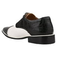 thumbnail image 3 of LIBERTYZENO Mens Oxford Formal Dress Shoes For Adult Male, Black/White, 3 of 8