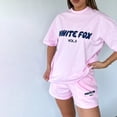 thumbnail image 3 of Promotions Chandail en Molleton Renard Blanc T-Shirts Oversize pour Femmes Manches Courtes Col Rond Hauts d'Été Décontractés Tee-Shirts Basiques Vêtements Tendance 2024 T-Shirts Graphiques pour Femmes Rose TG Liquidation, 3 of 6