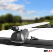 Lockable Roof Racks Luggage Carrier for Opel Crossland X 2017-2024 Alu Gray