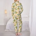 thumbnail image 6 of Goofa Lemon Printed Women’s 2 Piece Pajama Set Super,Pajamas Women's Long Sleeve Sleepwear Soft Button Down Loungewear Pjs Lounge Set Nightwear-X-Large, 6 of 9