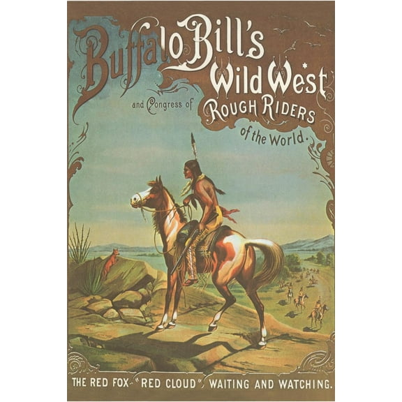Art.com Buffalo Bill's Wild West Show Poster, Indian Brave Art Print, 12" x 18"