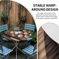 thumbnail image 5 of Baseball Fitted Tablecloth with Elastic Edged, Round Table Cloth for Dining Table, Farmhouse Retro Sport Theme Brown Wooden Grain Waterproof Oil Proof Table Cover for Indoor Outdoor 55"-60", 5 of 8