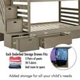 thumbnail image 5 of My Bed Now Everest Twin-over-Twin 2-Drawer Wood Bunk Bed w/ Staircase in Brown, 5 of 6