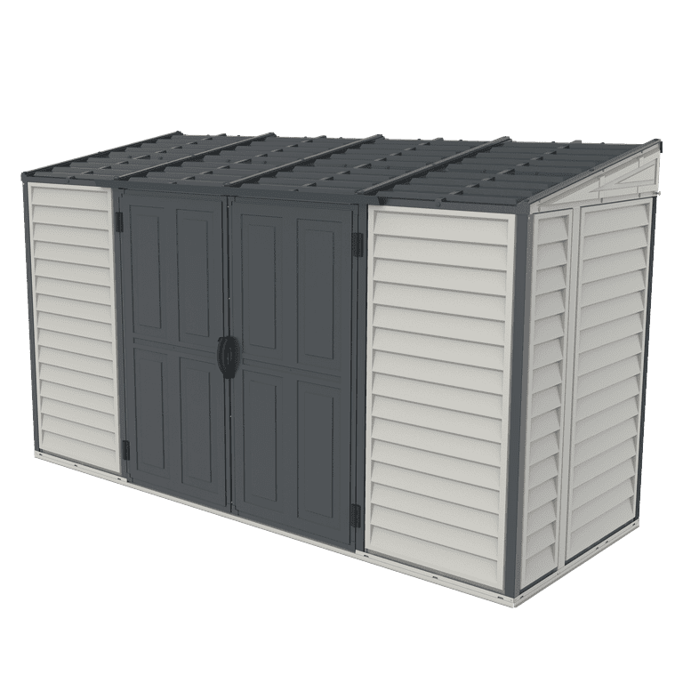 DuraMax SideMate Plus Pro 10' x 4' Outdoor Plastic Storage Shed