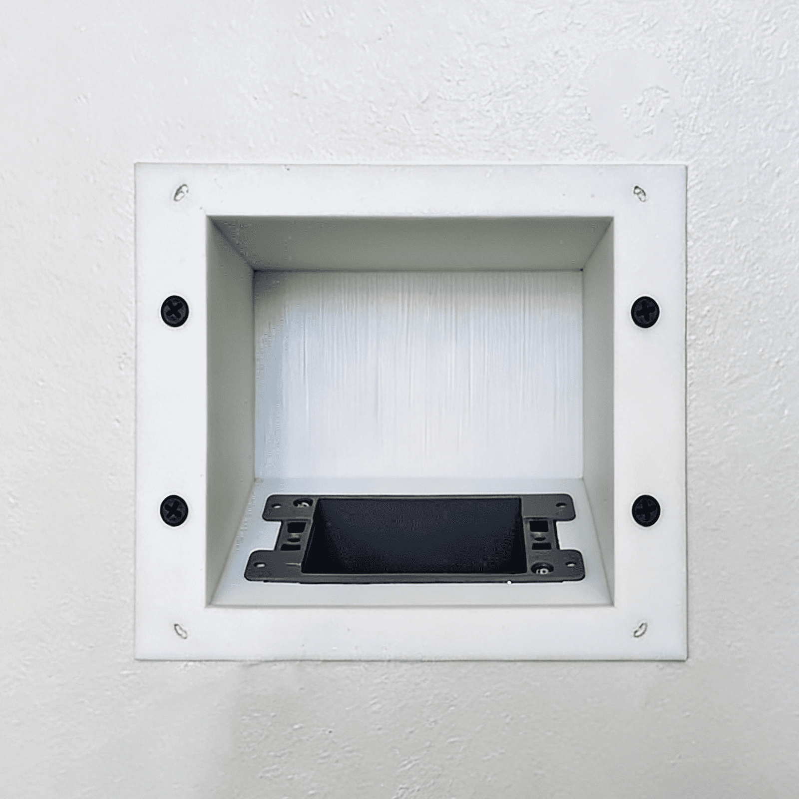 Recessed Outlet Box for Skylight Calendar, In-Wall Power Adapter Mount for Wall Mounted Skylight Calendar Display, White