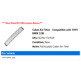 thumbnail image 2 of Cabin Air Filter - Compatible with 1999 BMW 328i, 2 of 2