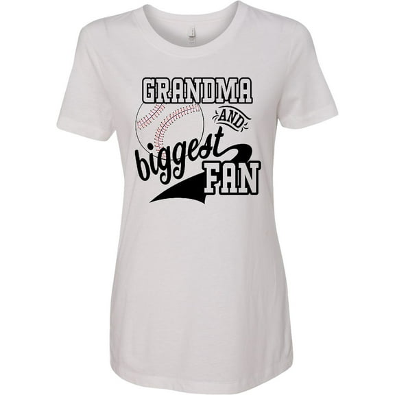 Inktastic Grandma and Biggest Fan Baseball Family Fan Women's T-Shirt