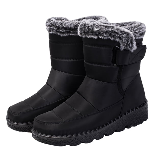 DQrwqpou Botas Montaña para Mujer Botas Nieve Invierno Antideslizantes para Viajes Al Aire Libre (41 Negro)