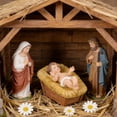 thumbnail image 2 of Jesuses Figurine in Manger Catholic Nativity Scene Statue Christmas Decoration for Home, 2 of 9