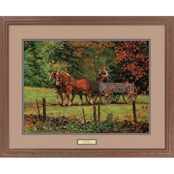 Red Leaves—Horses & Wagon