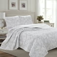 thumbnail image 2 of Great Bay Home All-Season Reversible Reversible Quilt Set With Shams  (Twin, Emma - Grey), 2 of 4