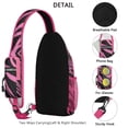 thumbnail image 2 of Modern Zebra Print Sling Backpack with Black and White Stripes, Fashion Gradient Cartoon Cute Zebra Design Crossbody Daypack, Lightweight Adjustable Strap, 2 of 6