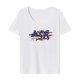 thumbnail image 1 of Camiseta para Mujer Yinane Trajes de Verano camiseta de manga corta Suave para Deportes Calle Vacaciones S, 1 of 7