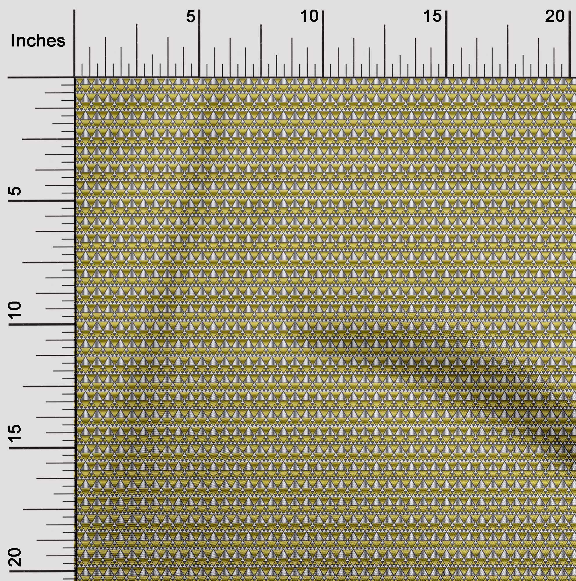 oneOone Organic Cotton Voile Fabric Triangle Geometric Decor Fabric Printed BTY 42 Inches Wide