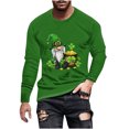 thumbnail image 2 of St Patricks Day Shirts for Men, Long Sleeve T Shirt Graphic Men, Crewneck Shirt Fashionable Men's St Patrick's Day Printing Tshirts Long Sleeved Round Neck Casual Tops Shirt, 2 of 5