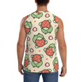 thumbnail image 4 of Bingfone Frog Hold Strawberry Pattern Men's Tank Tops Workout Sleeveless Tee Shirts Running Beach Tanks for Men-XX-Large, 4 of 7
