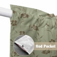 thumbnail image 4 of Sage Green Floral Swag Valances for Windows 2 Pack, Kitchen Window Curtains 36 Inch Length, Vintage Spring Botanical Flowers Privacy Swag Curtains for Living Room/Bathroom with Rod Pocket 36"x36", 4 of 8