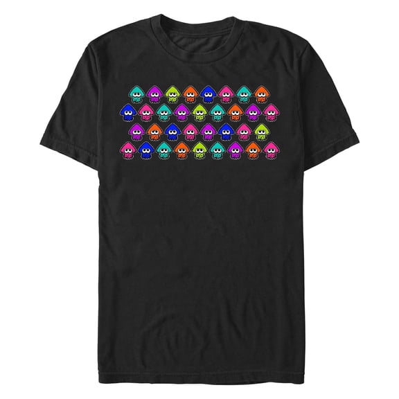 Men's Nintendo Multicolor Squid Lineup Graphic T-Shirt