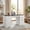 White Black, variant on MROOBEST Farmhouse Executive Office Desk-Storage Drawers Charging Station Keyboard Natural Wood