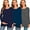 6-Deep Gray/vividblue/Blue(3pack), variant on Beaisland Women's Long Sleeve Maternity Shirts Basic Casual Pregnancy Top 3-Pack