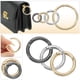 thumbnail image 4 of Anillos de resorte Uxcell de 28 mm de diámetro exterior, clip redondo, disparador, anillos de llavero de resorte tono plateado, paquete de 20, 4 of 6